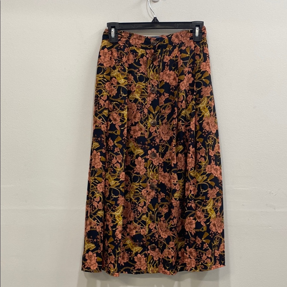 Modcloth‎ Size 2 Midi A-Line Skirt Horse Print
